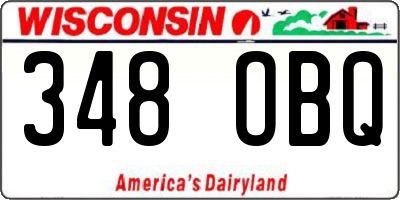 WI license plate 348OBQ