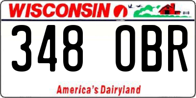 WI license plate 348OBR