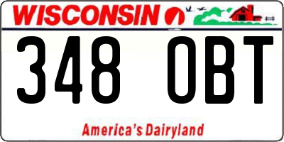 WI license plate 348OBT