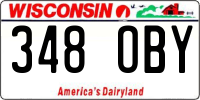 WI license plate 348OBY