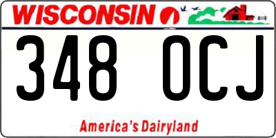 WI license plate 348OCJ