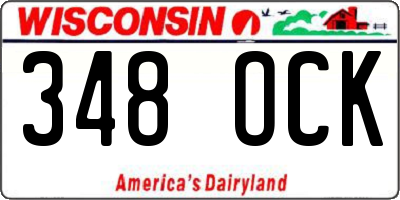 WI license plate 348OCK