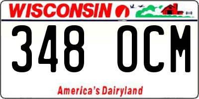 WI license plate 348OCM