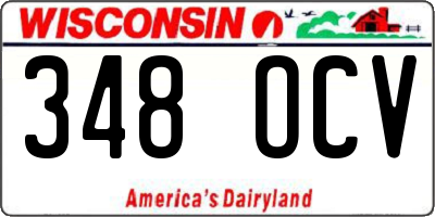 WI license plate 348OCV
