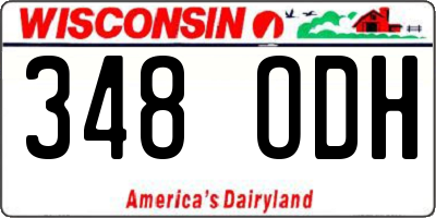 WI license plate 348ODH