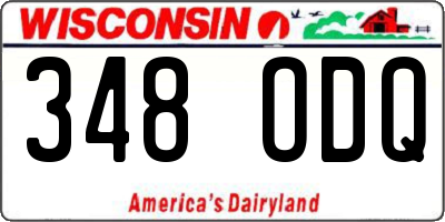 WI license plate 348ODQ
