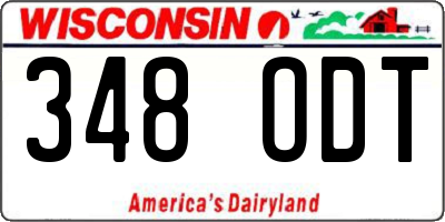 WI license plate 348ODT