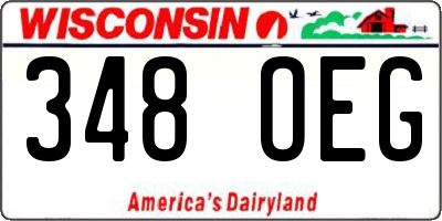 WI license plate 348OEG