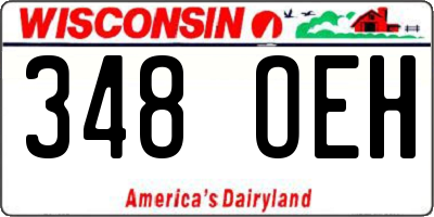 WI license plate 348OEH