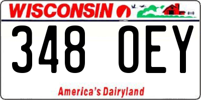 WI license plate 348OEY
