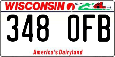 WI license plate 348OFB