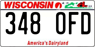 WI license plate 348OFD