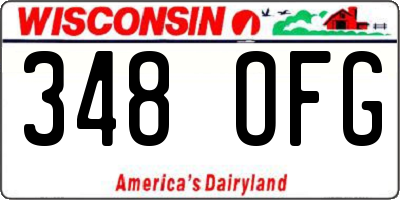WI license plate 348OFG