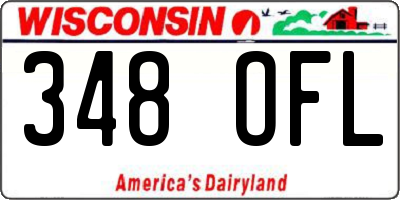 WI license plate 348OFL