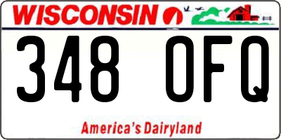 WI license plate 348OFQ