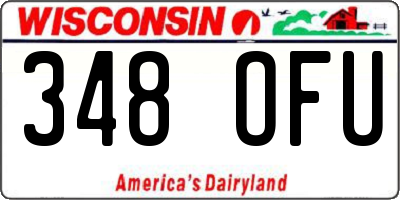 WI license plate 348OFU