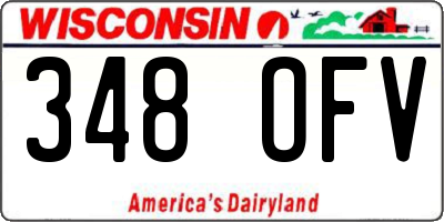 WI license plate 348OFV