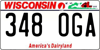 WI license plate 348OGA