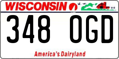 WI license plate 348OGD