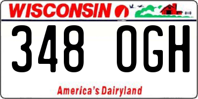 WI license plate 348OGH