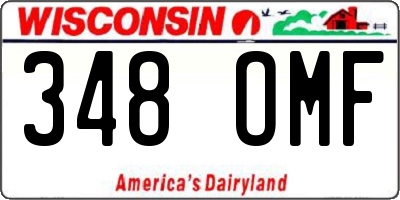 WI license plate 348OMF