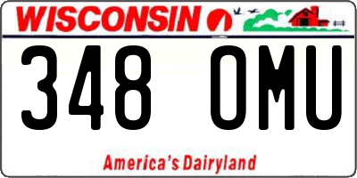 WI license plate 348OMU