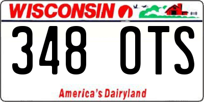 WI license plate 348OTS