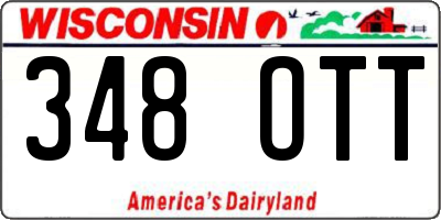 WI license plate 348OTT