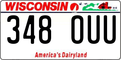 WI license plate 348OUU