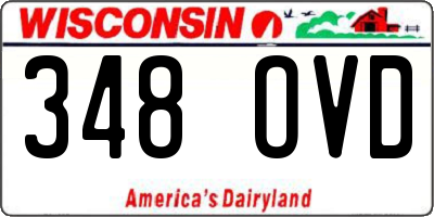 WI license plate 348OVD
