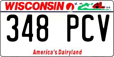 WI license plate 348PCV