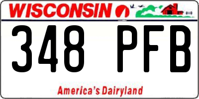 WI license plate 348PFB