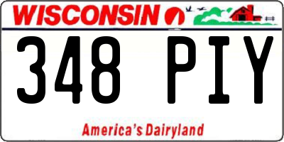 WI license plate 348PIY