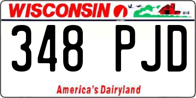 WI license plate 348PJD