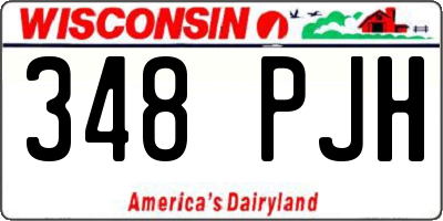 WI license plate 348PJH