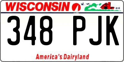 WI license plate 348PJK