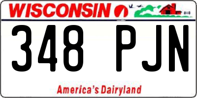 WI license plate 348PJN