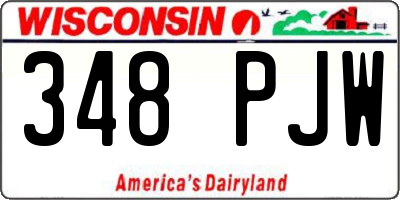 WI license plate 348PJW