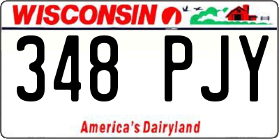 WI license plate 348PJY