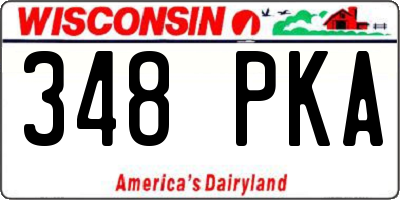 WI license plate 348PKA