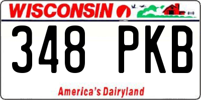 WI license plate 348PKB