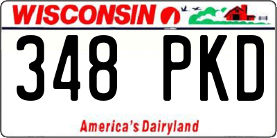WI license plate 348PKD