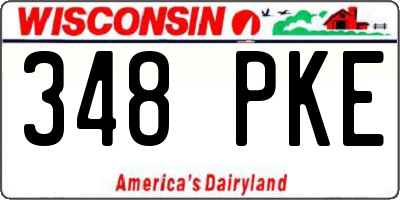 WI license plate 348PKE