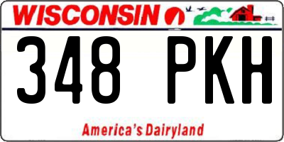 WI license plate 348PKH