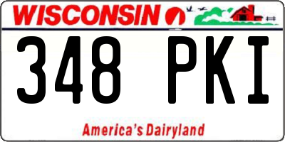 WI license plate 348PKI