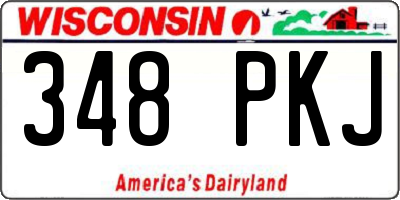WI license plate 348PKJ