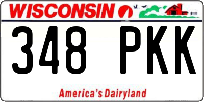 WI license plate 348PKK