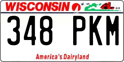 WI license plate 348PKM