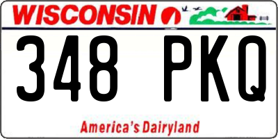 WI license plate 348PKQ