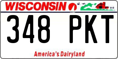 WI license plate 348PKT
